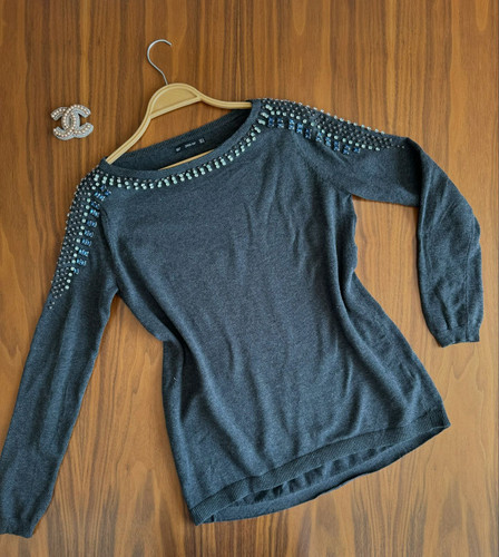 بافت فوق العاده شیکو کار شده با جواهر اورجينال از بزند zara