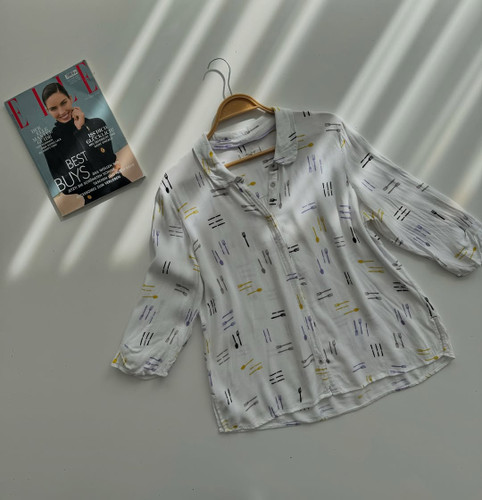 شومیز نخی پارچه لخت وخیلی خنک و خاص برند white staf