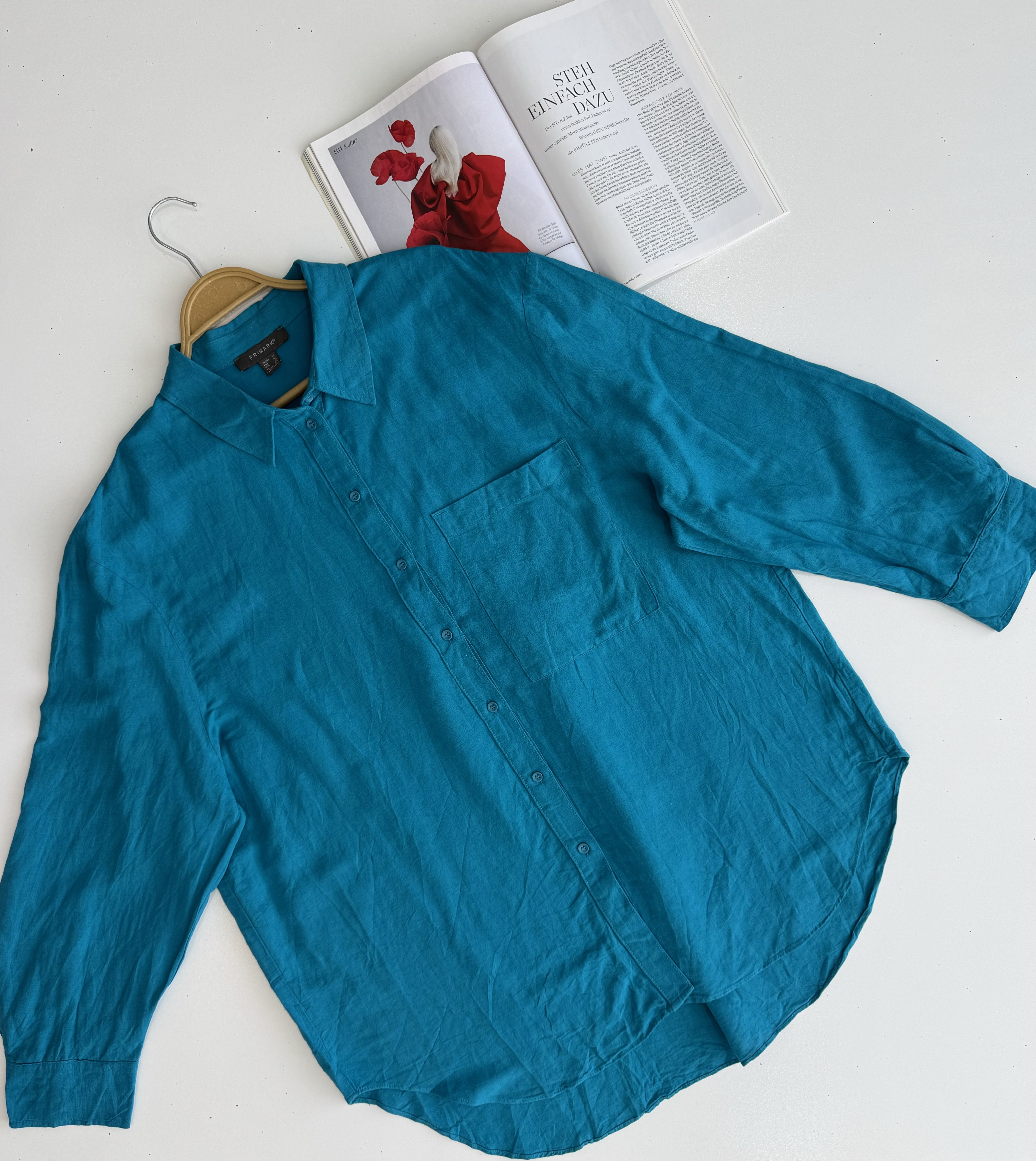 شوميز تركيب نخ و لينن بينهايت خوشرنگ و خوش جنس برندprimark