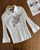 شوميز كريشه كتان شيك و خاص برند🦋gerry weber🦋