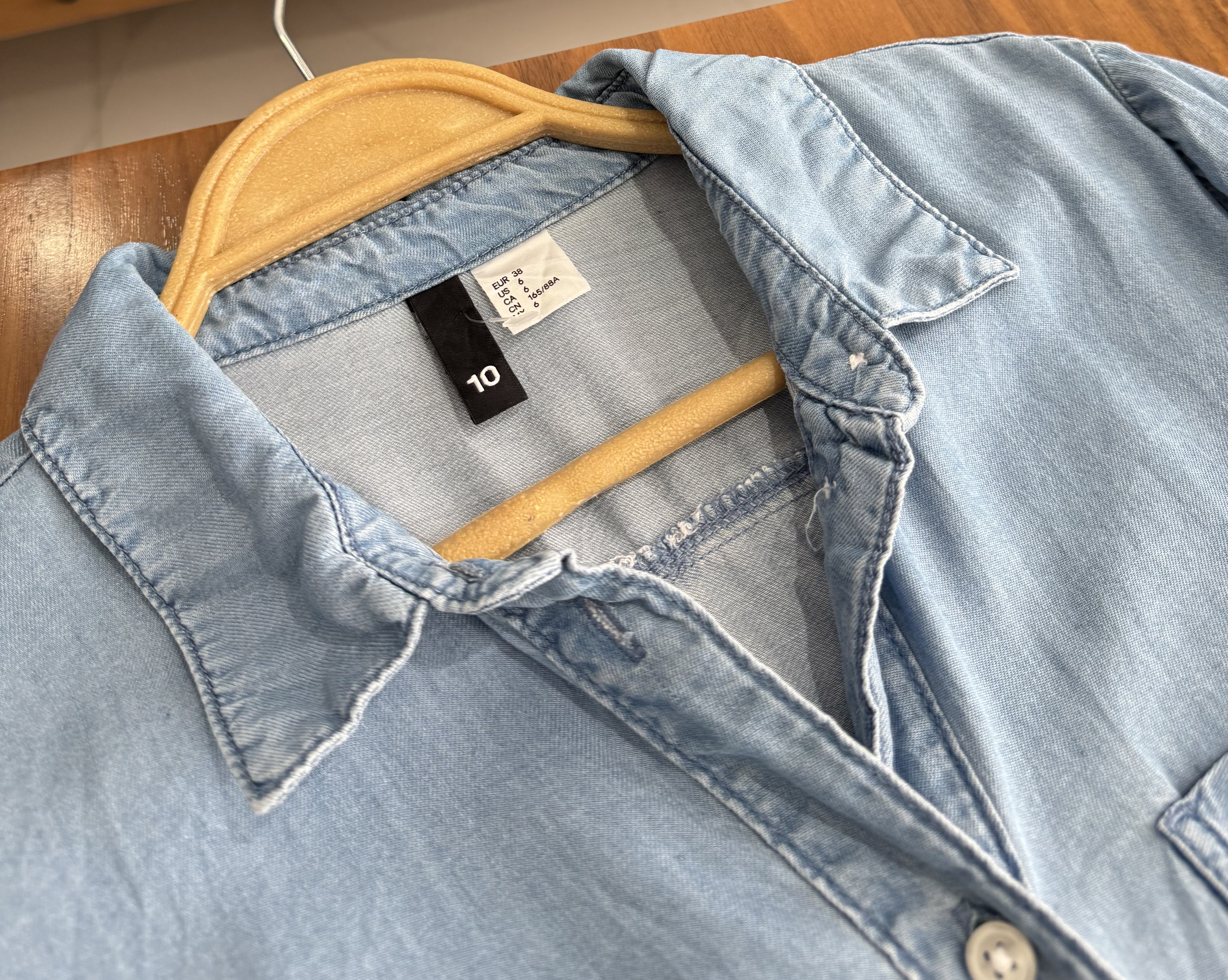 پیراهن جين خيلي ناز خوشرنگ كمر گتردار برندh&m