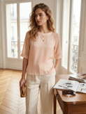 شومیز کرپ استینا حریر خیلیی خوش جنس و ناز برندriver island