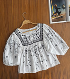 شومیز۱۰۰٪نخ پنبه سفید تمام گلدوزی شده خیلییی ناز وخوشگل برندzara