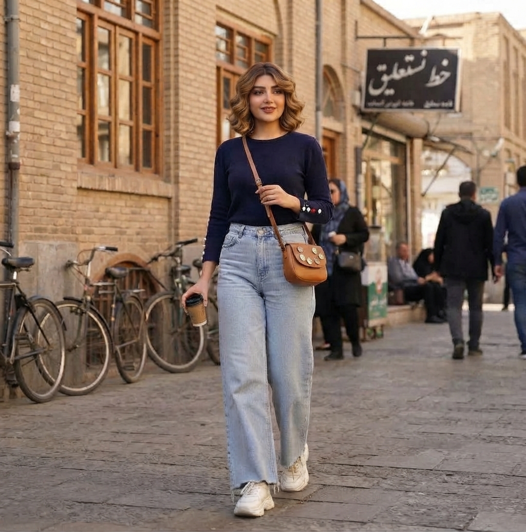 بافت سرمه اي بينهايت لطيف وناز وخوشكل برند🦋hannah🦋