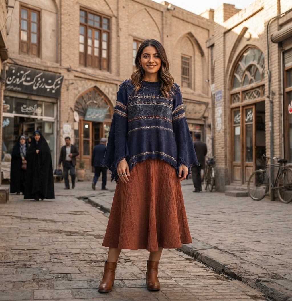 بافت موهر گرم وخیلی لطیف وناز برند🦋free people🦋